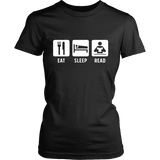 Eat, Sleep, Read Fitted T-shirt - Gifts For Reading Addicts