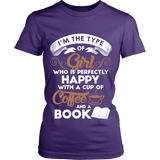 Books and Coffee Fitted T-shirt - Gifts For Reading Addicts