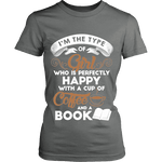 Books and Coffee Fitted T-shirt - Gifts For Reading Addicts