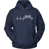 Book heart pulse Hoodie - Gifts For Reading Addicts