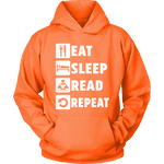 Eat, Sleep, Read, Repeat Hoodie - Gifts For Reading Addicts