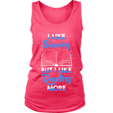 I Like Sleeping, But I Like Reading More Womens Tank - Gifts For Reading Addicts