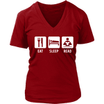 Eat, Sleep, Read V-neck - Gifts For Reading Addicts