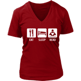 Eat, Sleep, Read V-neck - Gifts For Reading Addicts