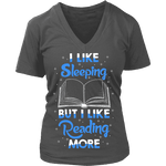 I Like Sleeping, But I Like Reading More V-neck - Gifts For Reading Addicts