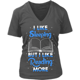 I Like Sleeping, But I Like Reading More V-neck - Gifts For Reading Addicts