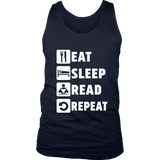 Eat, Sleep, Read, Repeat Mens Tank - Gifts For Reading Addicts