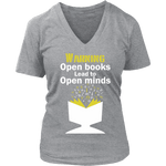 Warning!! Open books lead to pen minds - Gifts For Reading Addicts