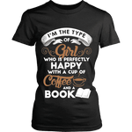 Books and Coffee Fitted T-shirt - Gifts For Reading Addicts