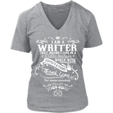 I am a writer V-neck - Gifts For Reading Addicts