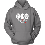 Peace, Love, Books Hoodie - Gifts For Reading Addicts