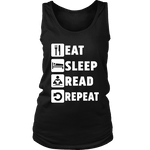 Eat, Sleep, Read, Repeat Womens Tank - Gifts For Reading Addicts