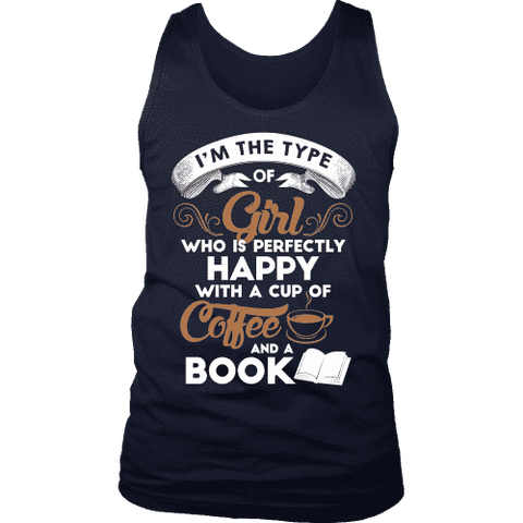 Books and Coffee Mens Tank - Gifts For Reading Addicts