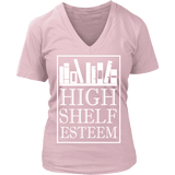 High Shelf Esteem V-neck - Gifts For Reading Addicts