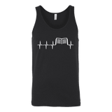 Book heart pulse Unisex Tank - Gifts For Reading Addicts