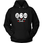 Peace, Love, Books Hoodie - Gifts For Reading Addicts