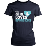 This girl loves reading books Fitted T-shirt - Gifts For Reading Addicts