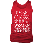 I'm an intelligent classy woman who says fuck alot Mens Tank - Gifts For Reading Addicts