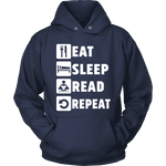 Eat, Sleep, Read, Repeat Hoodie - Gifts For Reading Addicts