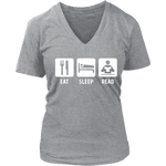 Eat, Sleep, Read V-neck - Gifts For Reading Addicts