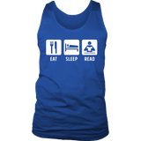 Eat, Sleep, Read Mens Tank - Gifts For Reading Addicts