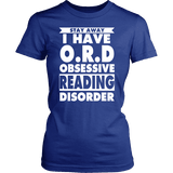 Stay Away I Have O.R.D Fitted T-shirt - Gifts For Reading Addicts