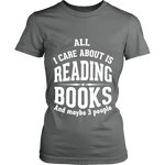 All i care about is reading books Fitted T-shirt - Gifts For Reading Addicts