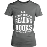 All i care about is reading books Fitted T-shirt - Gifts For Reading Addicts