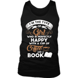 Books and Coffee Mens Tank - Gifts For Reading Addicts