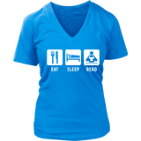 Eat, Sleep, Read V-neck - Gifts For Reading Addicts