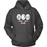 Peace, Love, Books Hoodie - Gifts For Reading Addicts