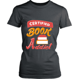 Certified book addict Fitted T-shirt - Gifts For Reading Addicts