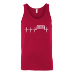 Book heart pulse Unisex Tank - Gifts For Reading Addicts