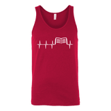 Book heart pulse Unisex Tank - Gifts For Reading Addicts