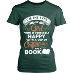 Books and Coffee Fitted T-shirt - Gifts For Reading Addicts