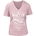 I am a writer V-neck - Gifts For Reading Addicts