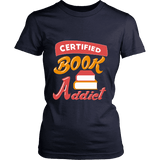 Certified book addict Fitted T-shirt - Gifts For Reading Addicts