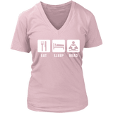 Eat, Sleep, Read V-neck - Gifts For Reading Addicts