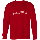 Book heart pulse Sweatshirt - Gifts For Reading Addicts