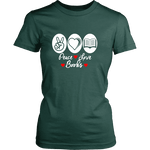 Peace, Love, Books Fitted T-shirt - Gifts For Reading Addicts