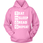 Eat, Sleep, Read, Repeat Hoodie - Gifts For Reading Addicts