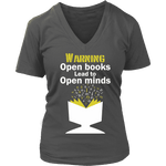 Warning!! Open books lead to pen minds - Gifts For Reading Addicts