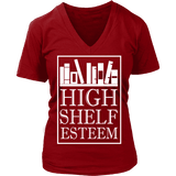 High Shelf Esteem V-neck - Gifts For Reading Addicts