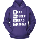 Eat, Sleep, Read, Repeat Hoodie - Gifts For Reading Addicts