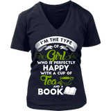 Tea & Books - V-neck - Gifts For Reading Addicts