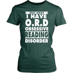 Stay Away I Have O.R.D Fitted T-shirt - Gifts For Reading Addicts