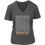 Choose Your Future, Choose Books V-neck - Gifts For Reading Addicts