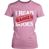 I Read Banned Books Fitted T-shirt - Gifts For Reading Addicts