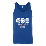 Peace, Love, Books Unisex Tank Top - Gifts For Reading Addicts