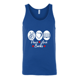 Peace, Love, Books Unisex Tank Top - Gifts For Reading Addicts